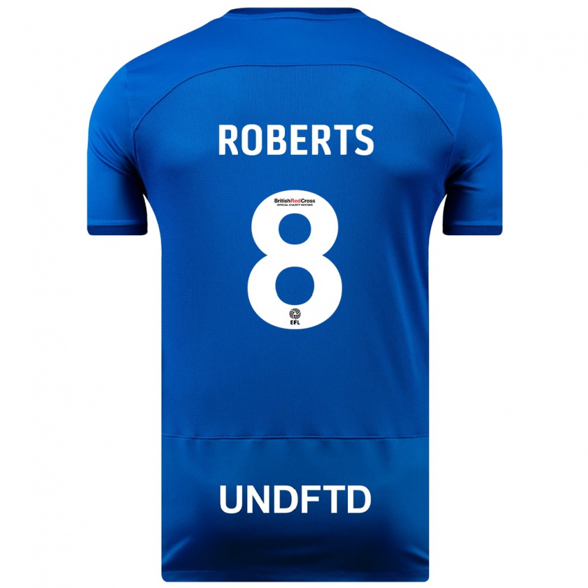 Kandiny Kinderen Tyler Roberts #8 Blauw Thuisshirt Thuistenue 2023/24 T-Shirt België