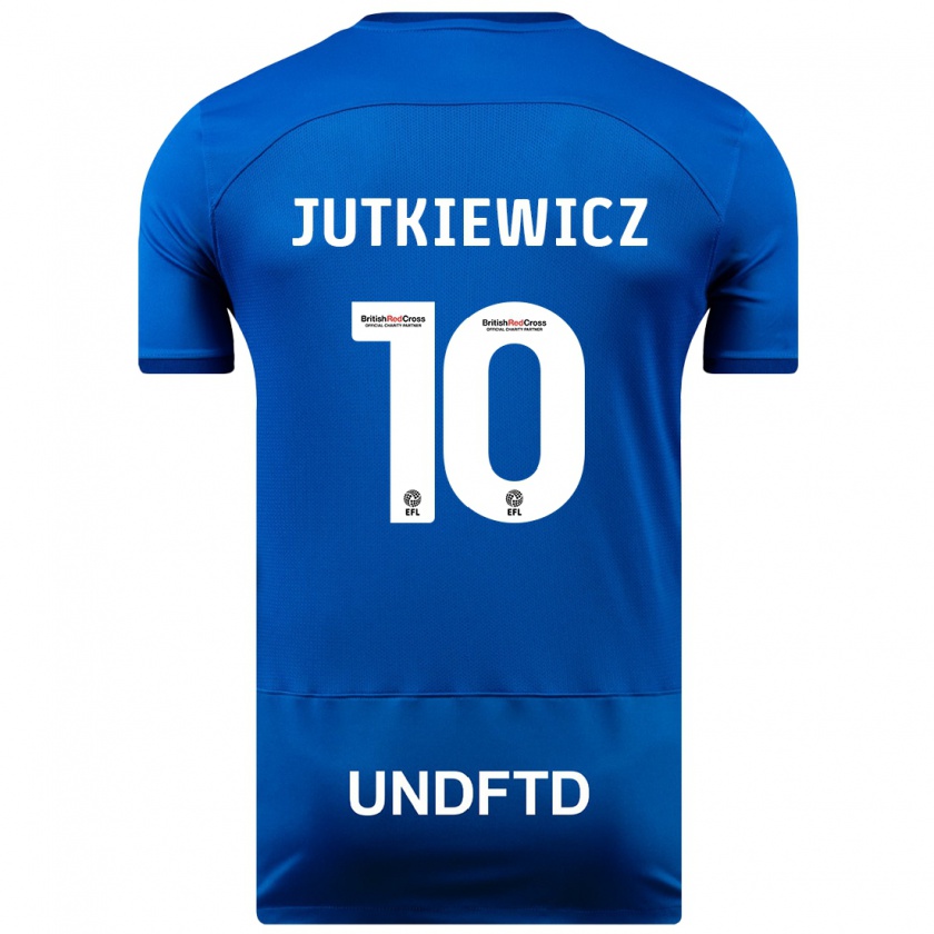 Kandiny Kinderen Lukas Jutkiewicz #10 Blauw Thuisshirt Thuistenue 2023/24 T-Shirt België