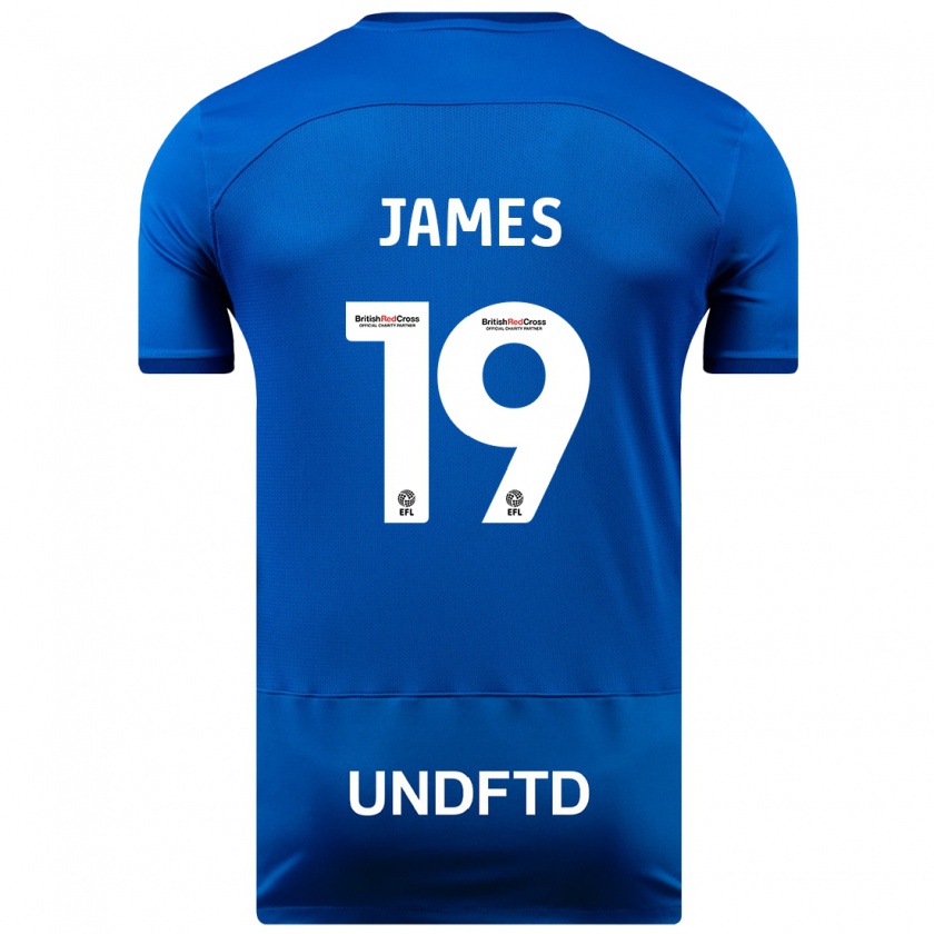 Kandiny Kinder Jordan James #19 Blau Heimtrikot Trikot 2023/24 T-Shirt Österreich