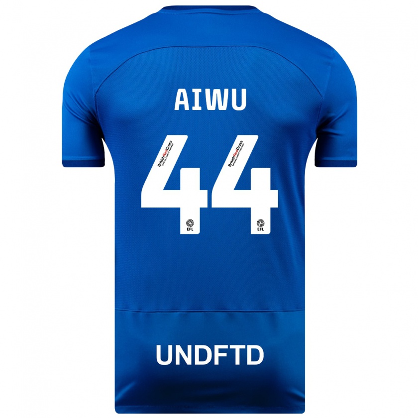 Kandiny Kinderen Emanuel Aiwu #44 Blauw Thuisshirt Thuistenue 2023/24 T-Shirt België