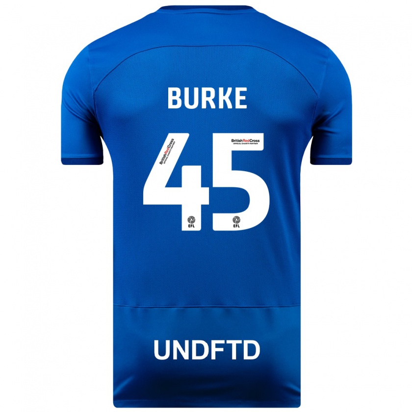 Kandiny Kinderen Oliver Burke #45 Blauw Thuisshirt Thuistenue 2023/24 T-Shirt België