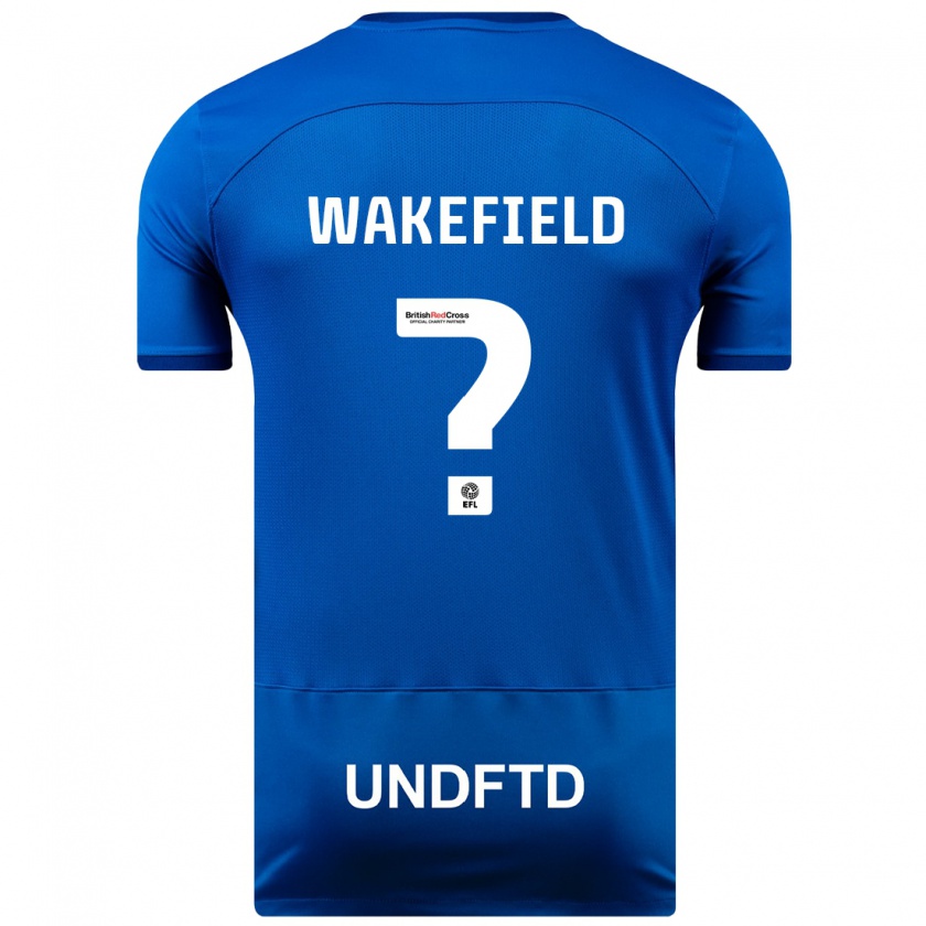 Kandiny Kinderen Kieran Wakefield #0 Blauw Thuisshirt Thuistenue 2023/24 T-Shirt België