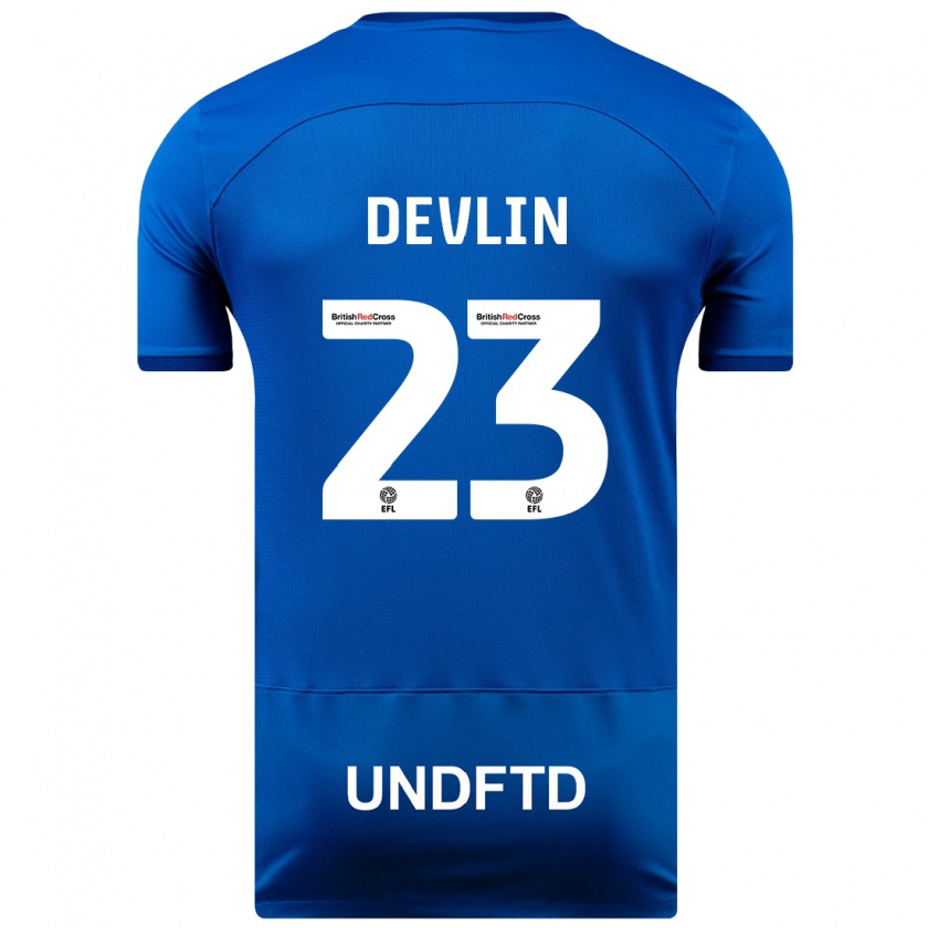 Kandiny Kinder Charlotte Devlin #23 Blau Heimtrikot Trikot 2023/24 T-Shirt Österreich