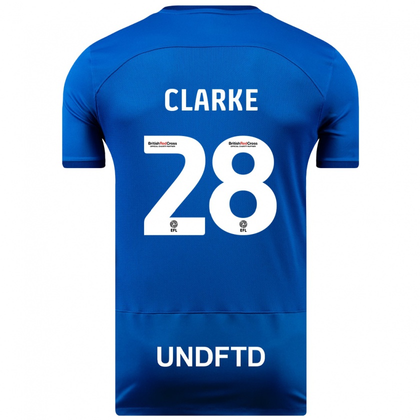 Kandiny Kinder Charlotte Clarke #28 Blau Heimtrikot Trikot 2023/24 T-Shirt Österreich