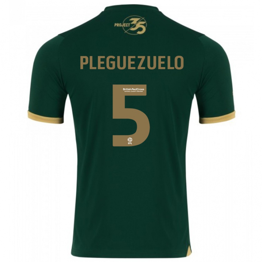 Kandiny Niño Camiseta Julio Pleguezuelo #5 Verde 1ª Equipación 2023/24 La Camisa México