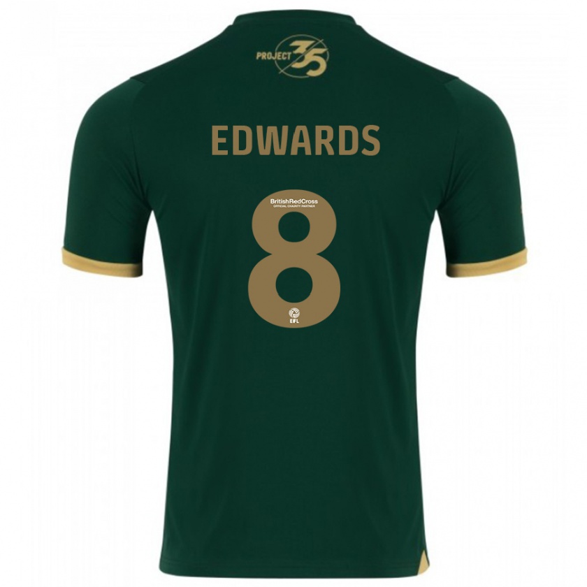 Kandiny Niño Camiseta Joe Edwards #8 Verde 1ª Equipación 2023/24 La Camisa