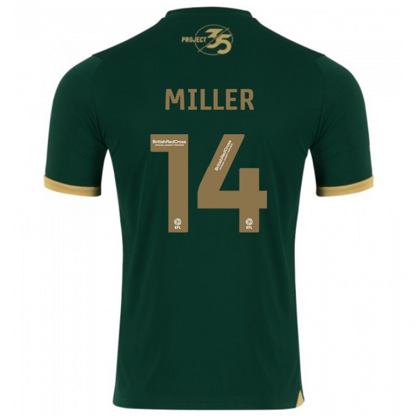 Kandiny Niño Camiseta Mickel Miller #14 Verde 1ª Equipación 2023/24 La Camisa México