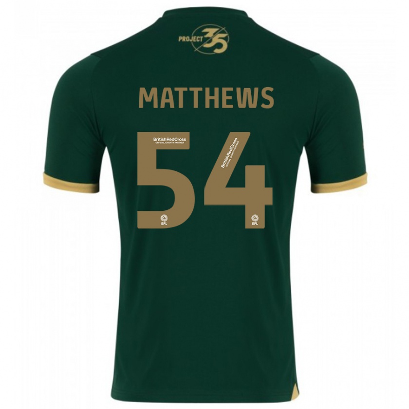 Kandiny Bambino Maglia Jack Matthews #54 Verde Kit Gara Home 2023/24 Maglietta