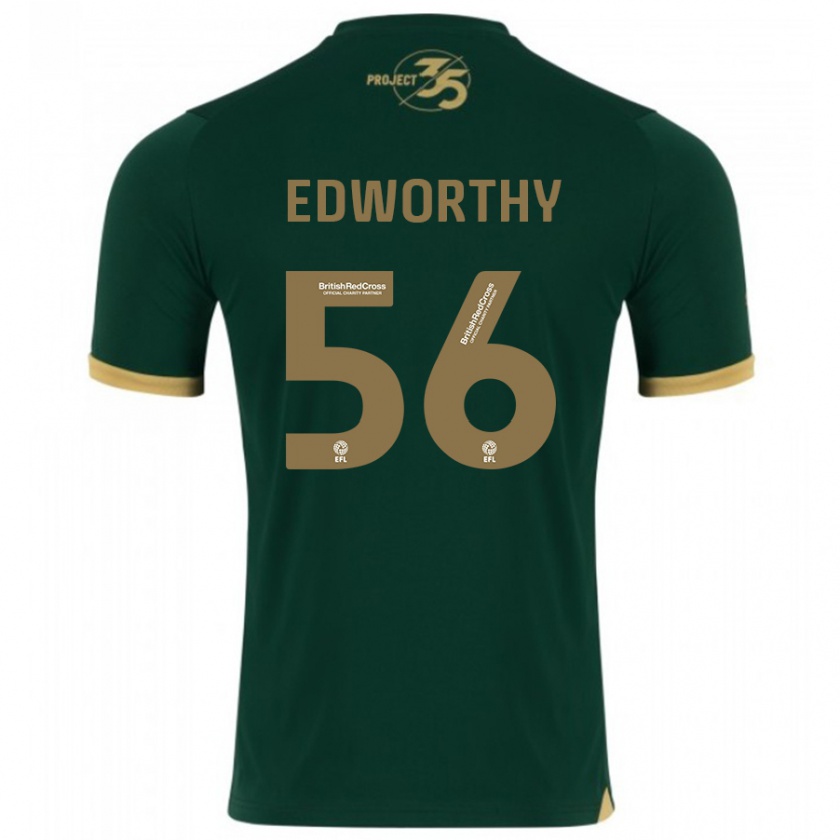 Kandiny Bambino Maglia Kieran Edworthy #56 Verde Kit Gara Home 2023/24 Maglietta