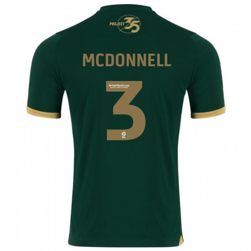 Kandiny Niño Camiseta Rosie Mcdonnell #3 Verde 1ª Equipación 2023/24 La Camisa