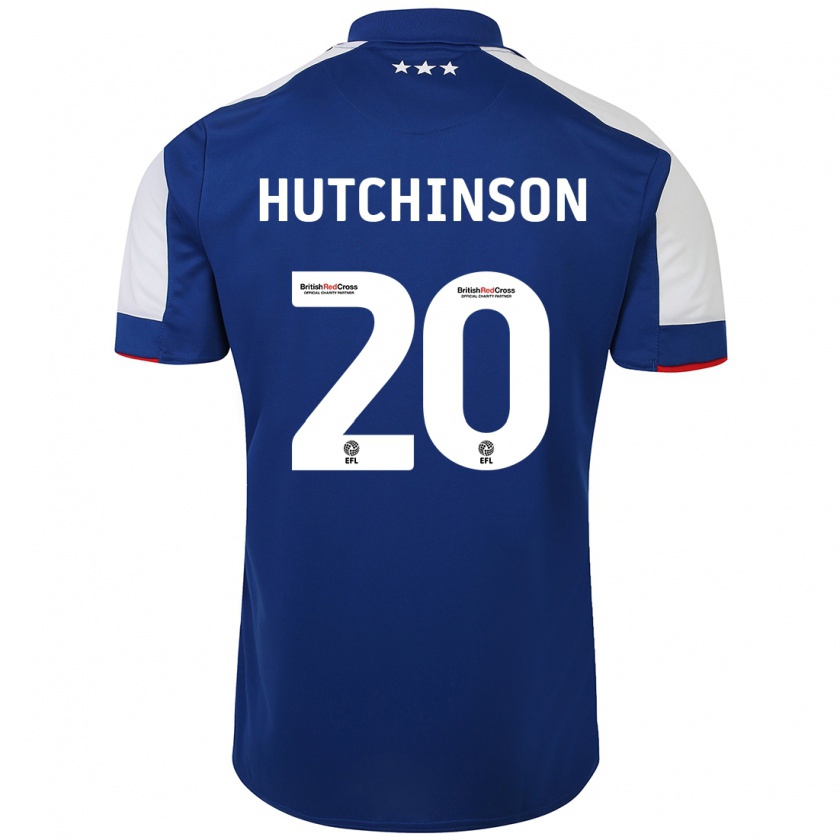 Kandiny Bambino Maglia Omari Hutchinson #20 Blu Kit Gara Home 2023/24 Maglietta