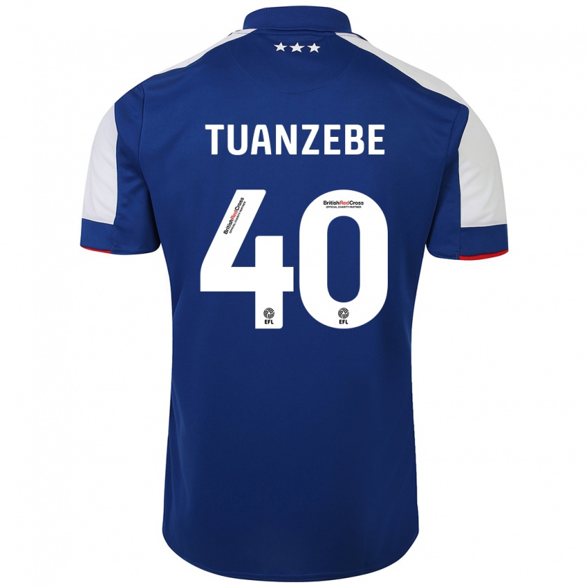 Kandiny Bambino Maglia Axel Tuanzebe #40 Blu Kit Gara Home 2023/24 Maglietta