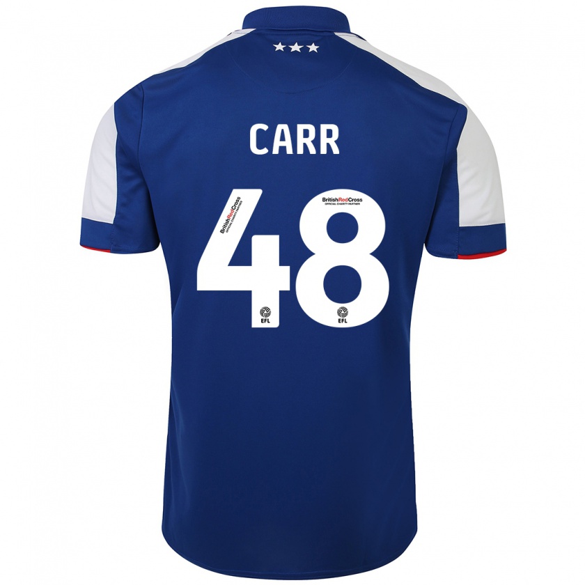 Kandiny Bambino Maglia Ryan Carr #48 Blu Kit Gara Home 2023/24 Maglietta