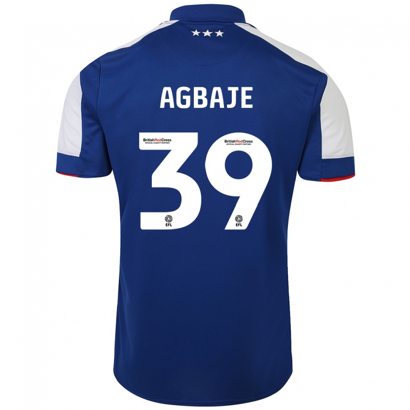 Kandiny Kinderen Edwin Agbaje #39 Blauw Thuisshirt Thuistenue 2023/24 T-Shirt België