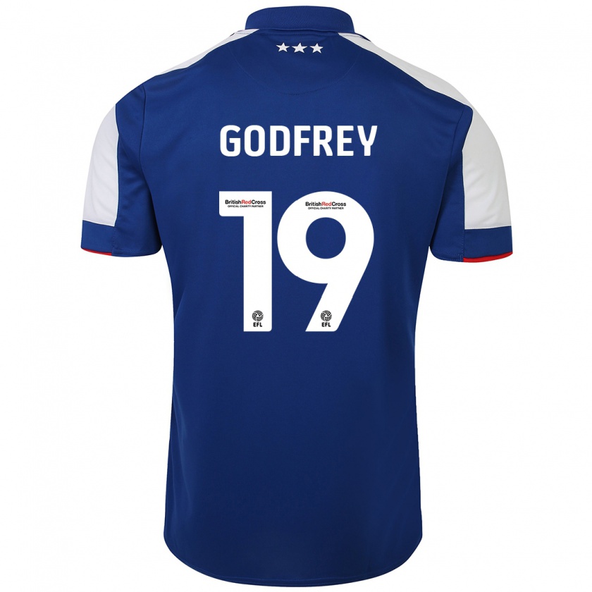 Kandiny Kinderen Freya Godfrey #19 Blauw Thuisshirt Thuistenue 2023/24 T-Shirt België