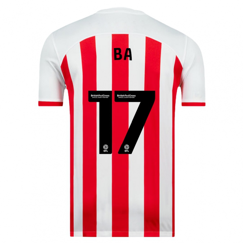 Kandiny Niño Camiseta Abdoullah Ba #17 Blanco 1ª Equipación 2023/24 La Camisa