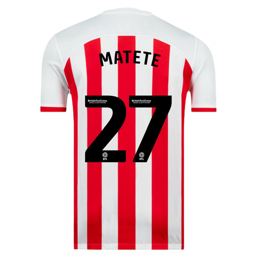 Kandiny Niño Camiseta Jay Matete #27 Blanco 1ª Equipación 2023/24 La Camisa