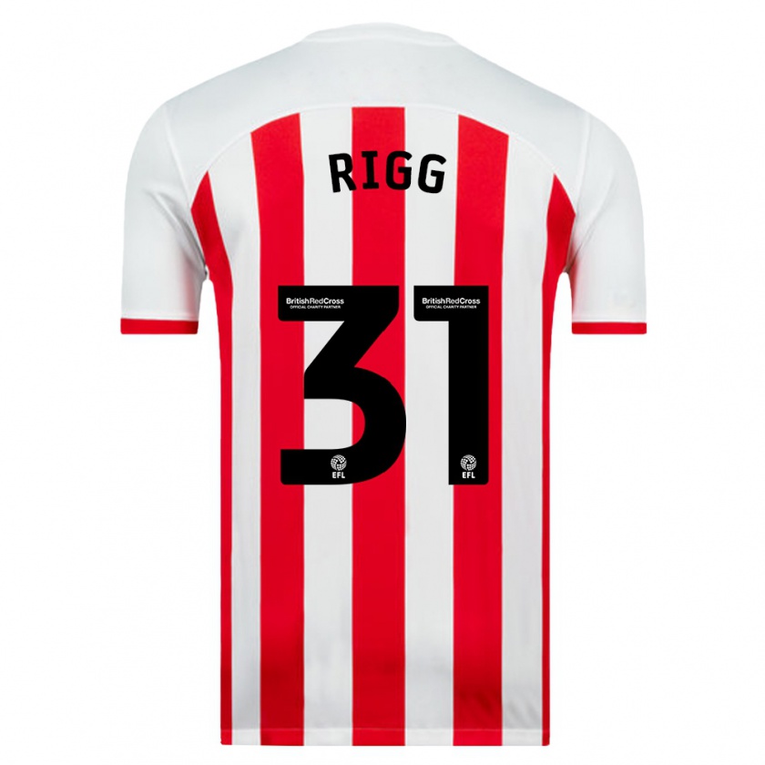 Kandiny Bambino Maglia Chris Rigg #31 Bianco Kit Gara Home 2023/24 Maglietta