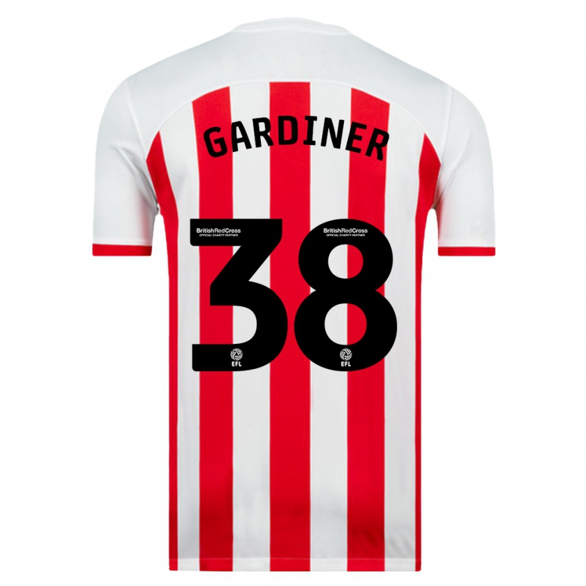 Kandiny Niño Camiseta Harry Gardiner #38 Blanco 1ª Equipación 2023/24 La Camisa