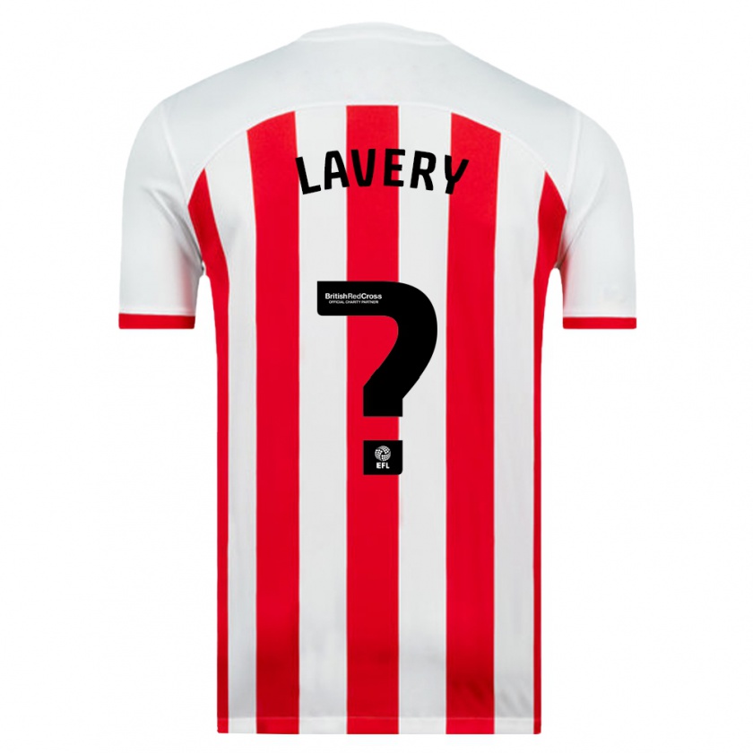 Kandiny Niño Camiseta Thomas Lavery #0 Blanco 1ª Equipación 2023/24 La Camisa