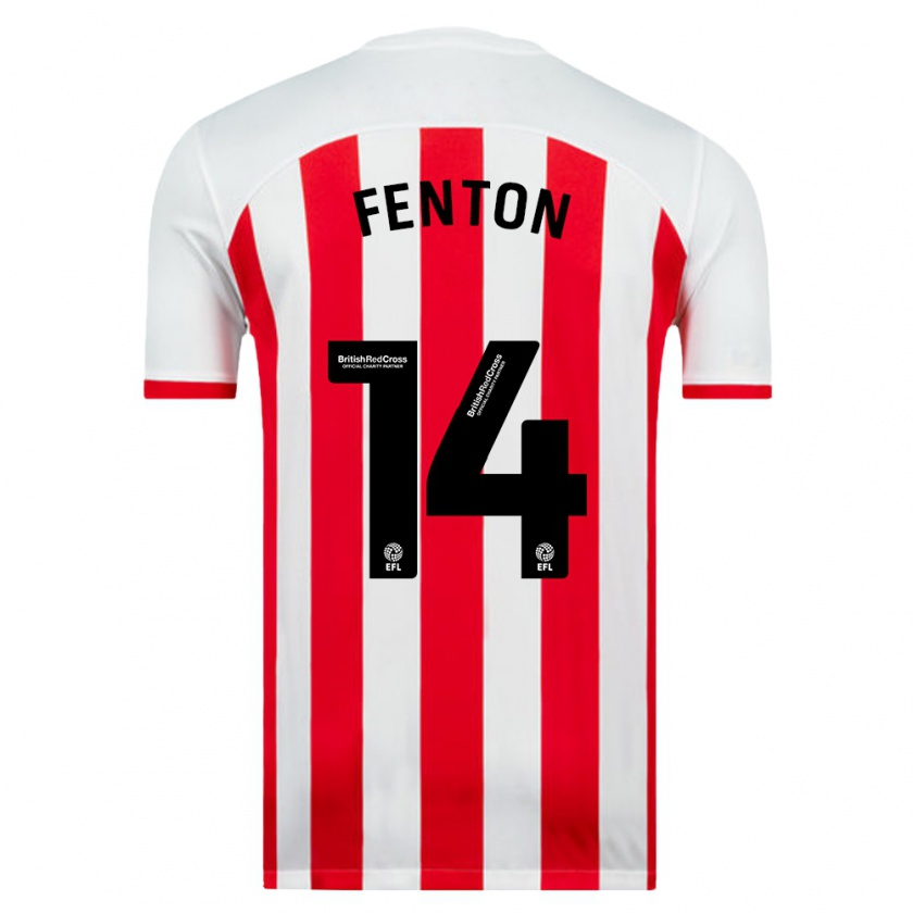 Kandiny Niño Camiseta Natasha Fenton #14 Blanco 1ª Equipación 2023/24 La Camisa