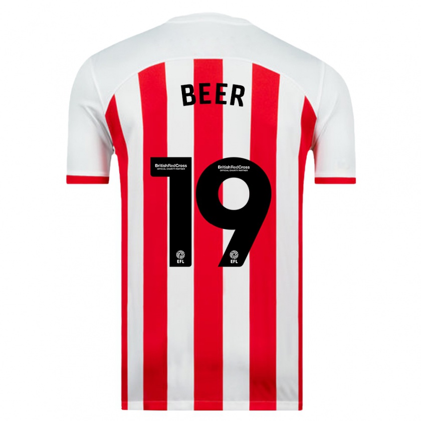 Kandiny Niño Camiseta Megan Beer #19 Blanco 1ª Equipación 2023/24 La Camisa