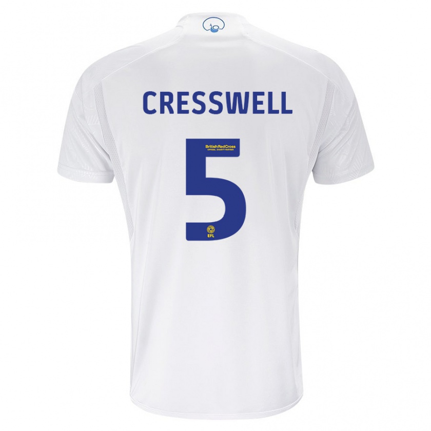 Kandiny Bambino Maglia Charlie Cresswell #5 Bianco Kit Gara Home 2023/24 Maglietta