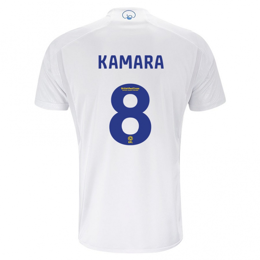 Kandiny Bambino Maglia Glen Kamara #8 Bianco Kit Gara Home 2023/24 Maglietta