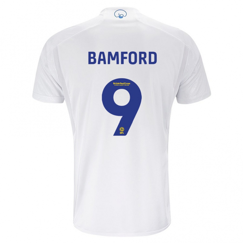 Kandiny Bambino Maglia Patrick Bamford #9 Bianco Kit Gara Home 2023/24 Maglietta