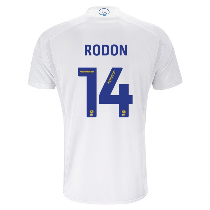 Kandiny Kinderen Joe Rodon #14 Wit Thuisshirt Thuistenue 2023/24 T-Shirt België