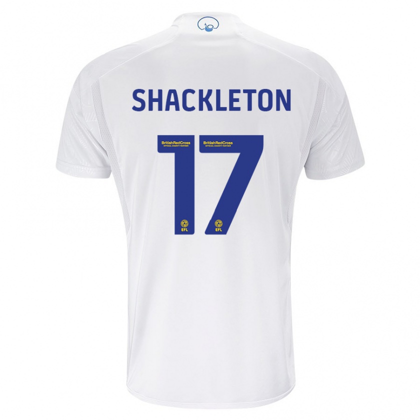 Kandiny Bambino Maglia Jamie Shackleton #17 Bianco Kit Gara Home 2023/24 Maglietta