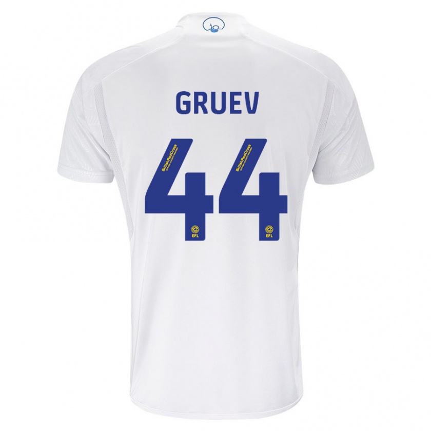 Kandiny Kinder Ilia Gruev #44 Weiß Heimtrikot Trikot 2023/24 T-Shirt Österreich