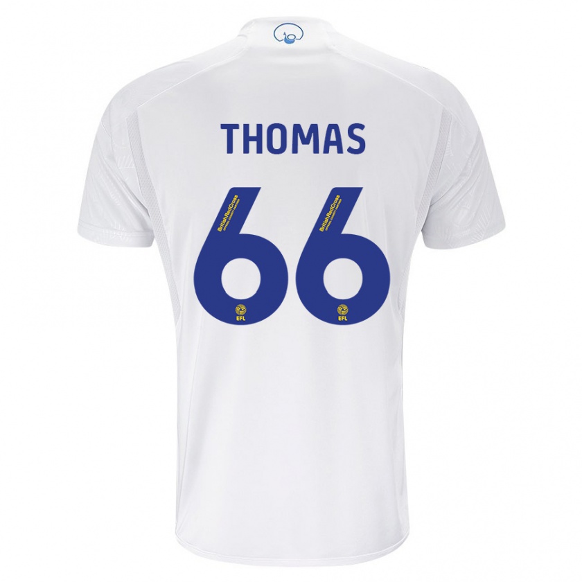 Kandiny Bambino Maglia Luca Thomas #66 Bianco Kit Gara Home 2023/24 Maglietta