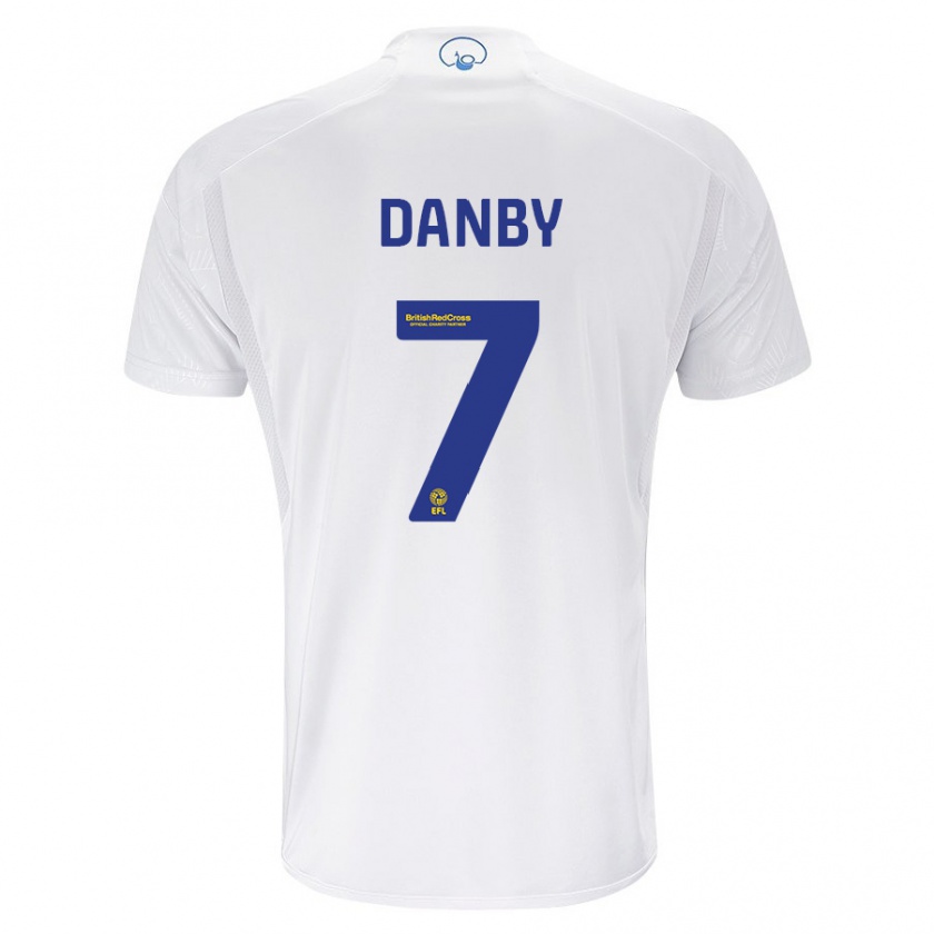 Kandiny Bambino Maglia Sarah Danby #7 Bianco Kit Gara Home 2023/24 Maglietta