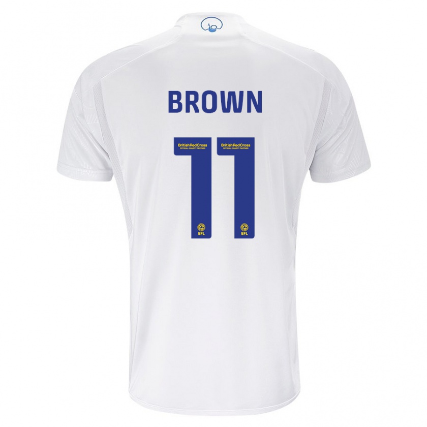 Kandiny Bambino Maglia Abbie Brown #11 Bianco Kit Gara Home 2023/24 Maglietta