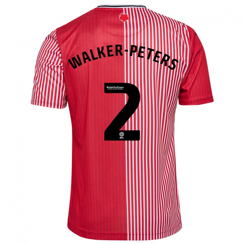 Kandiny Niño Camiseta Kyle Walker-Peters #2 Rojo 1ª Equipación 2023/24 La Camisa