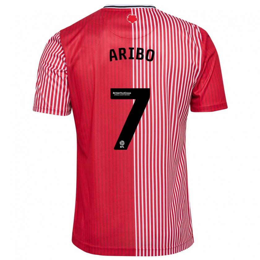 Kandiny Niño Camiseta Joe Aribo #7 Rojo 1ª Equipación 2023/24 La Camisa