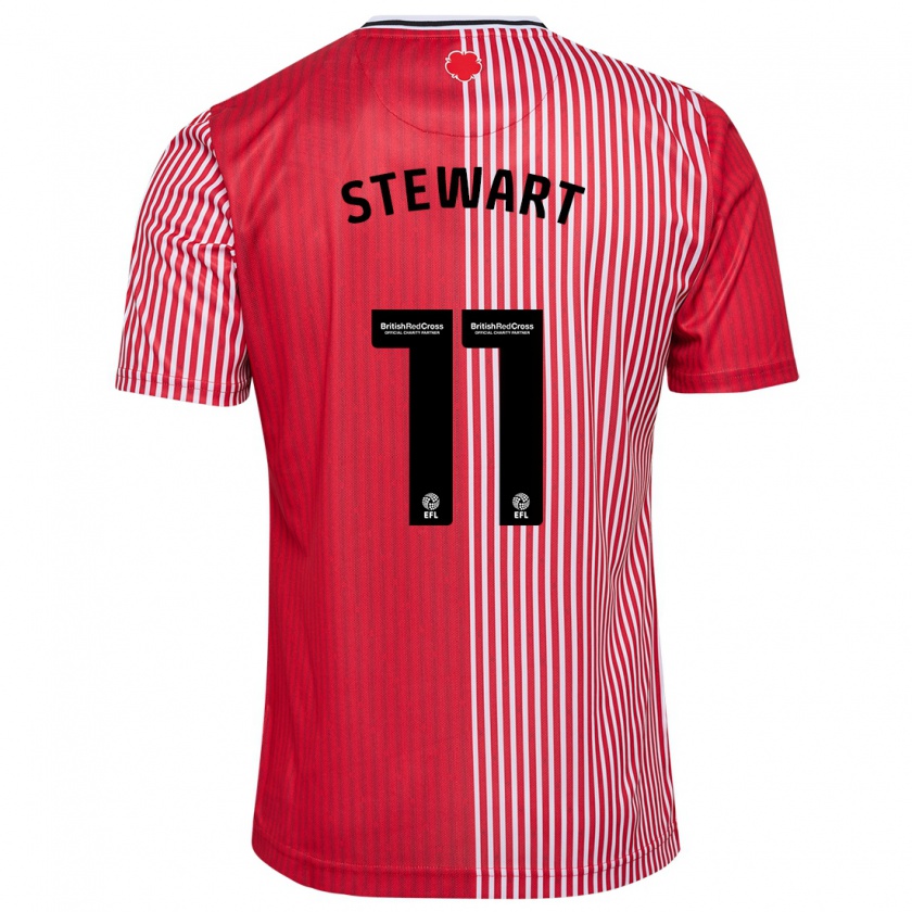 Kandiny Niño Camiseta Ross Stewart #11 Rojo 1ª Equipación 2023/24 La Camisa