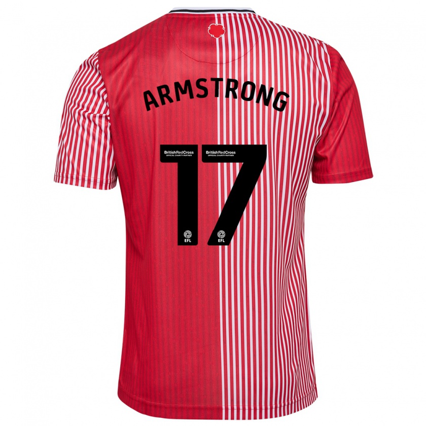 Kandiny Kinderen Stuart Armstrong #17 Rood Thuisshirt Thuistenue 2023/24 T-Shirt België