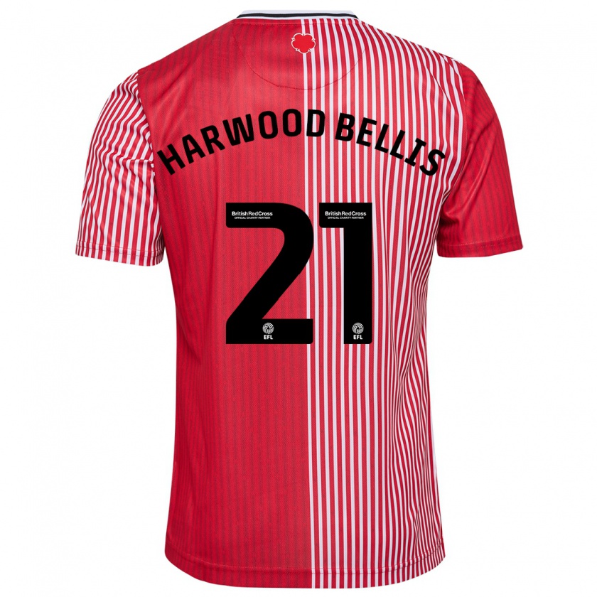 Kandiny Kinder Taylor Harwood-Bellis #21 Rot Heimtrikot Trikot 2023/24 T-Shirt Österreich