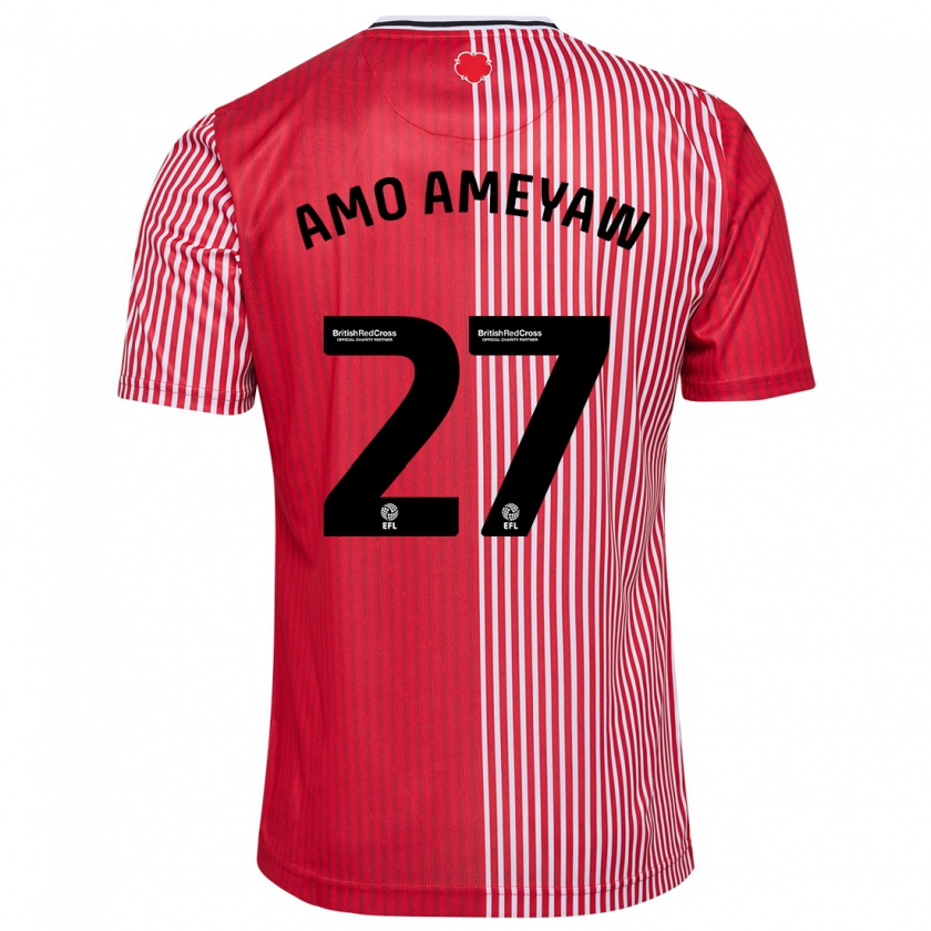 Kandiny Kinder Samuel Amo-Ameyaw #27 Rot Heimtrikot Trikot 2023/24 T-Shirt Österreich