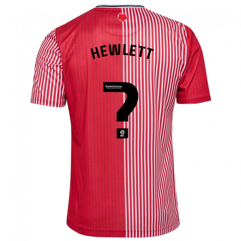 Kandiny Niño Camiseta Jem Hewlett #0 Rojo 1ª Equipación 2023/24 La Camisa