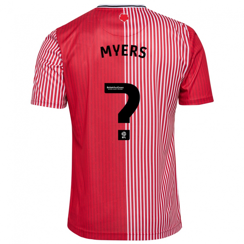 Kandiny Niño Camiseta Tevin Myers #0 Rojo 1ª Equipación 2023/24 La Camisa