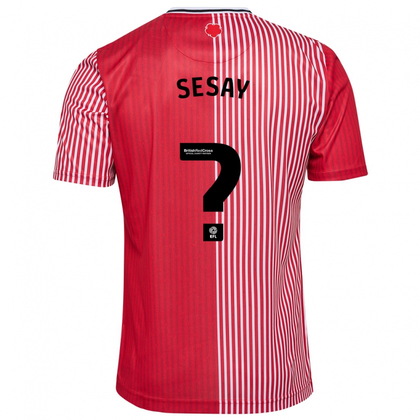 Kandiny Niño Camiseta Moses Sesay #0 Rojo 1ª Equipación 2023/24 La Camisa