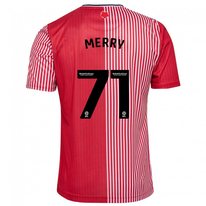 Kandiny Bambino Maglia Will Merry #71 Rosso Kit Gara Home 2023/24 Maglietta