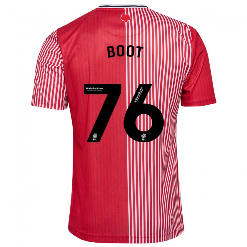 Kandiny Niño Camiseta Nathanael Boot #76 Rojo 1ª Equipación 2023/24 La Camisa