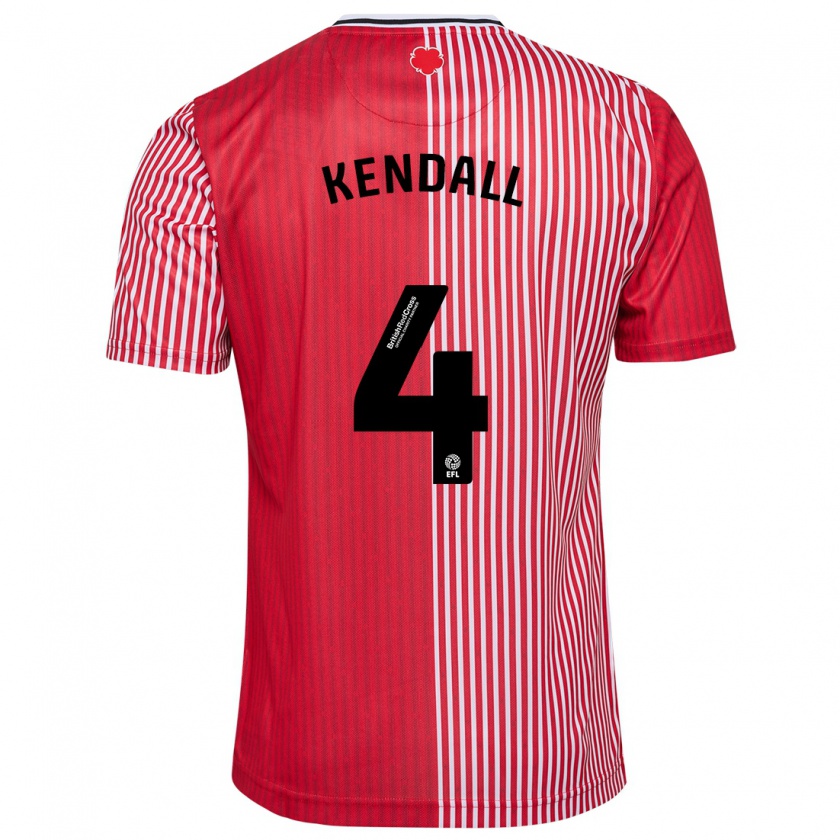 Kandiny Kinderen Lucia Kendall #4 Rood Thuisshirt Thuistenue 2023/24 T-Shirt België