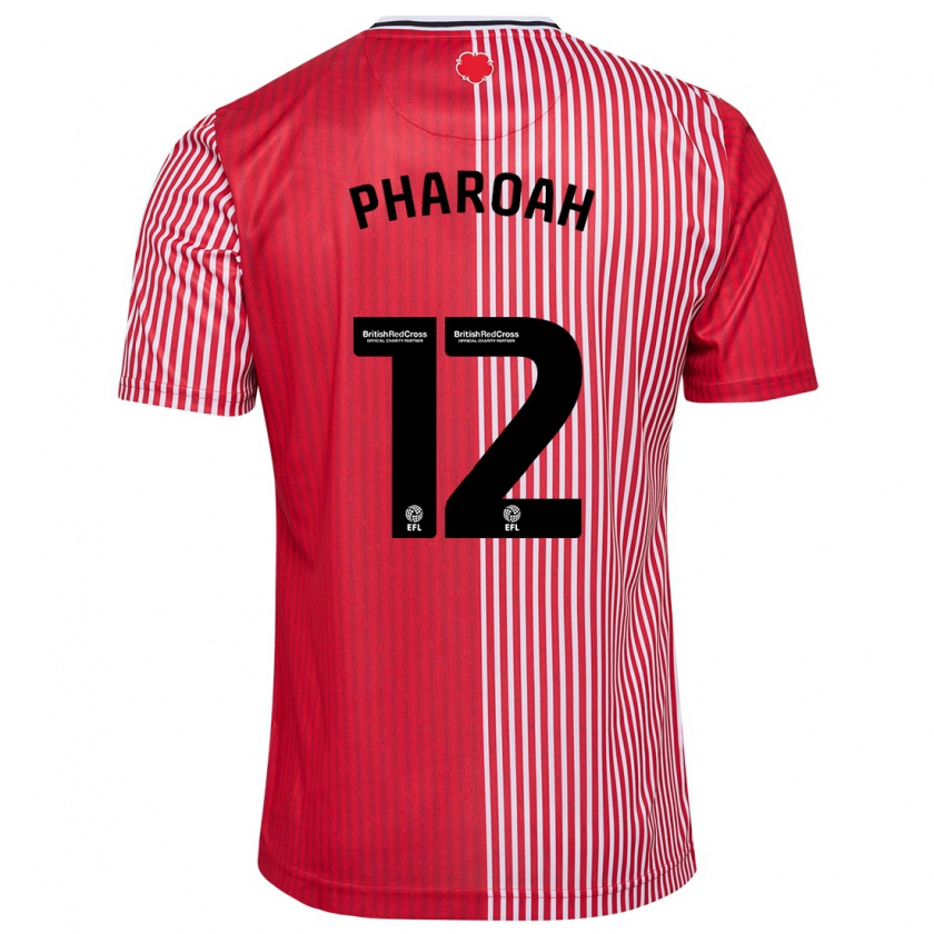 Kandiny Niño Camiseta Sophia Pharoah #12 Rojo 1ª Equipación 2023/24 La Camisa