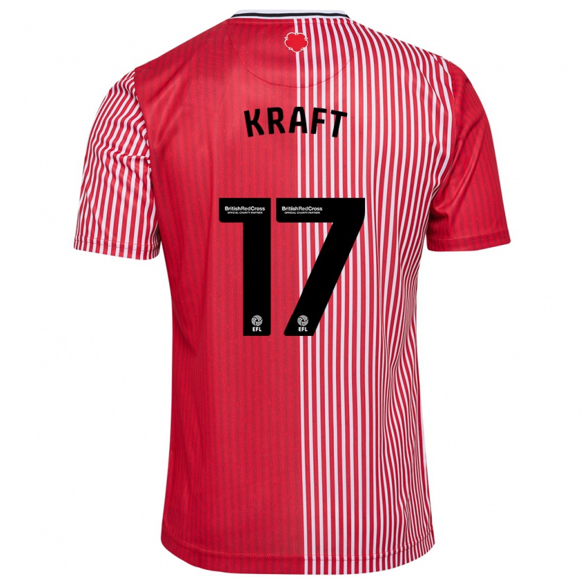 Kandiny Kinderen Emily Kraft #17 Rood Thuisshirt Thuistenue 2023/24 T-Shirt België