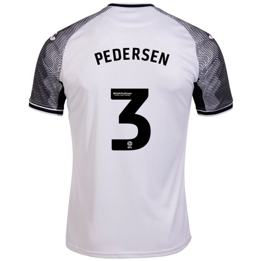 Kandiny Bambino Maglia Kristian Pedersen #3 Bianco Kit Gara Home 2023/24 Maglietta